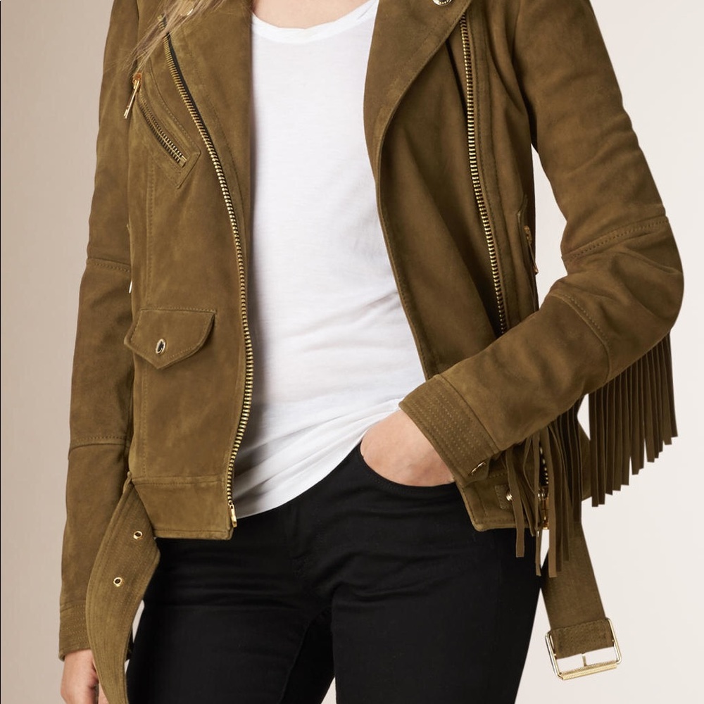 Burberry Suade Olive Jacket - Picture 4 of 4